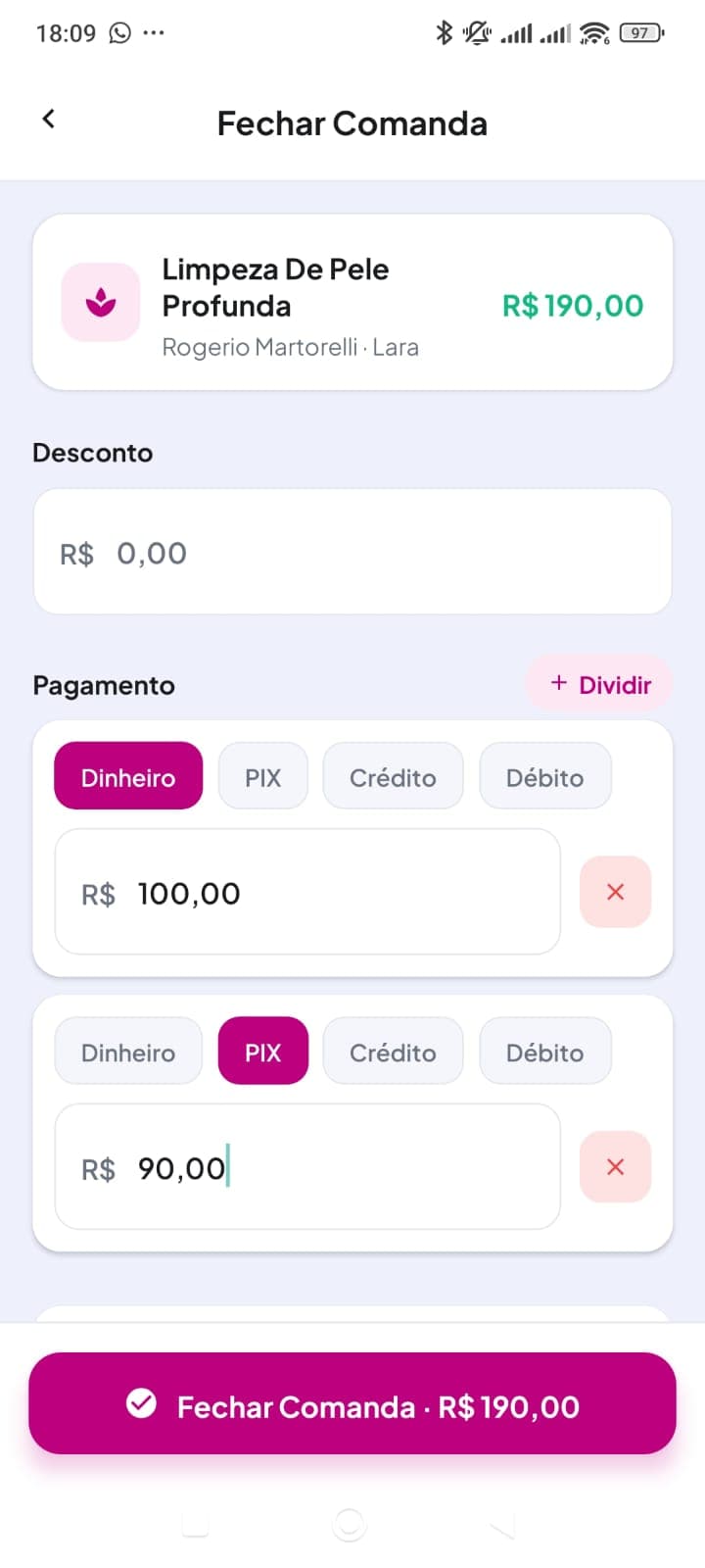 Tela do aplicativo TaBeleza — 8